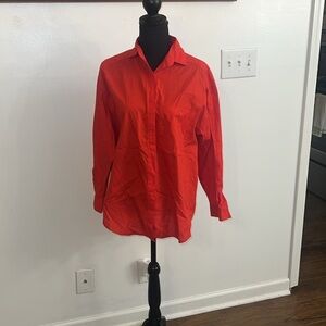 Vintage Red 1980s Diane von Furstenberg Blouse, sz M.